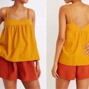 T117 Madewell Size 10 Stitched Swing Tank Top in Textured Stripe